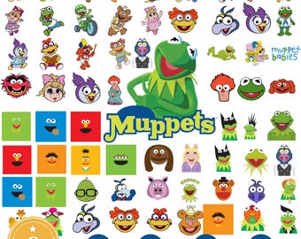 The Muppets SVG Bundle, baby muppets, KERMIT and friends, muppets cutting files, baby kermit , kermit svg, muppets for cricut , kermit png