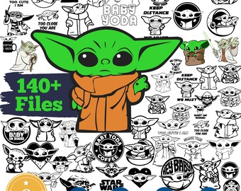 Baby Yoda Svg Bundle, Baby Yoda Clipart, Star Wars Svg, Force With You SVG, Baby Svg, Family Trip Svg, Cut Files For Cricut, Silhouette