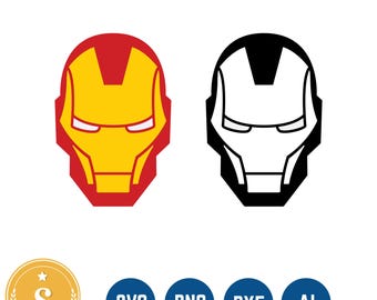 Iron Man #2 SVG, Iron Man Head SVG, Iron Man Mask SVG, Iron Man Clipart, Files For Cricut, Cut Files For Silhouette, Dxf, Png, Eps, Vector