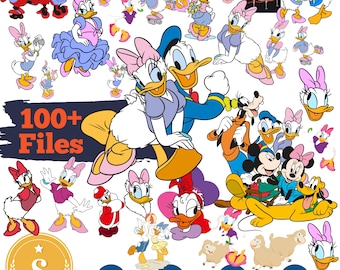 Daisy Duck SVG PNG Bundle; Cute Daisy Cut Files | Daisy Duck Clipart | Cartoon Svg