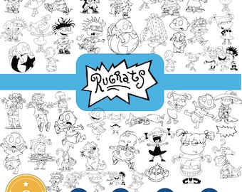 Rugrats Cartoon PNG Clipart Bundle, 90s Retro Graphics (Digital Download)