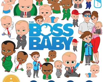 SVG BUNDLE | Boss Baby Afro Clipart, Boss Baby Afro PNG, Boss Baby Afro Bday, Boss Baby Afro Digital Paper, Boss Baby Afro,
