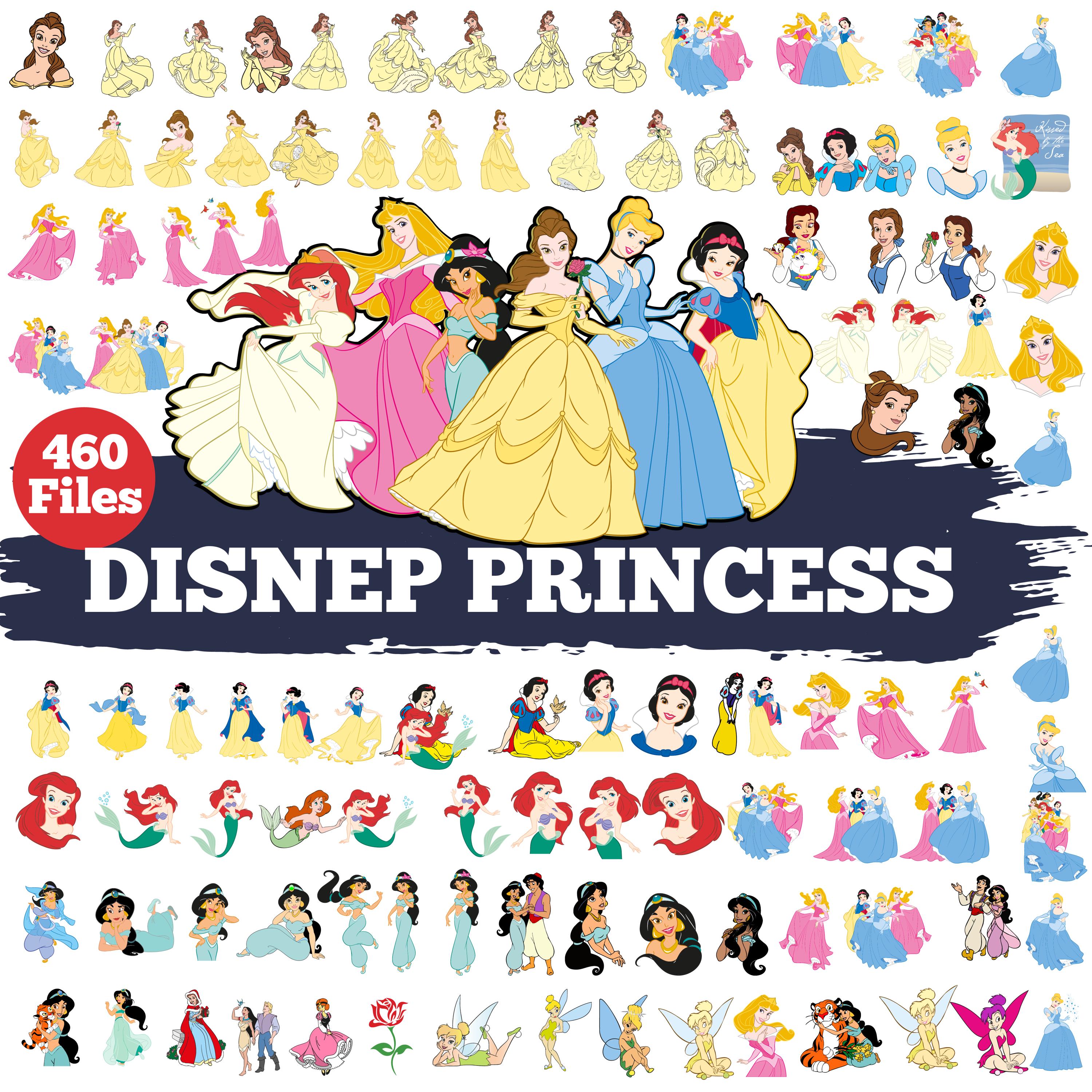 Princess PNG Cliparts Bundle, Princess Cartoon PNG Images, Birthday ...