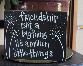 friendship isn't a big thing handmade card