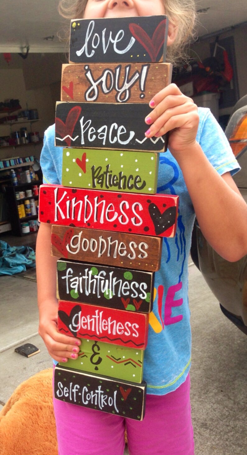 Fruit of the spirit wood sign Etsy