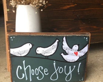 Choose Joy wood sign