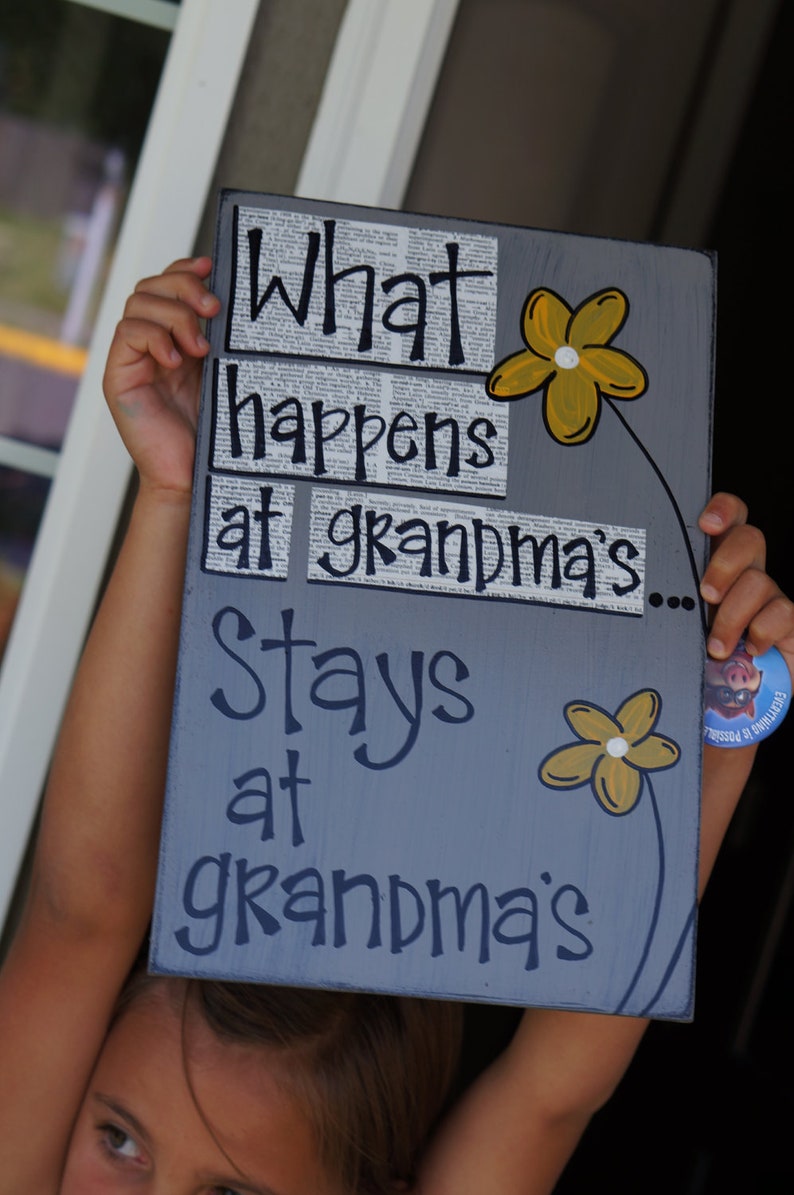 what happens at grandmas stays at grandmas wood sign image 1