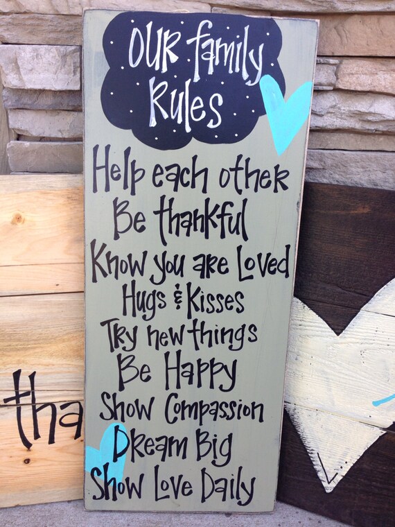 Family rules Etsy