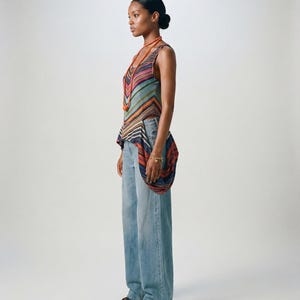 Kaleidoscope Drape Side Vest Top
