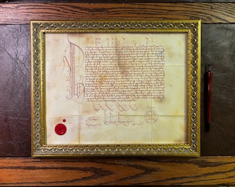 Decreto medieval personalizado hecho a mano