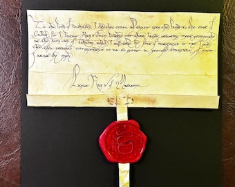 Personalized Handmade Medieval Letter- Secretary Hand- Semi-formal
