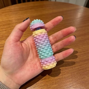 Rainbow Spiky Sensorisk Fidget Roller, Stresslindrande Handmassage, Bärbar Skrivbordsleksak (Barn & Vuxna)
