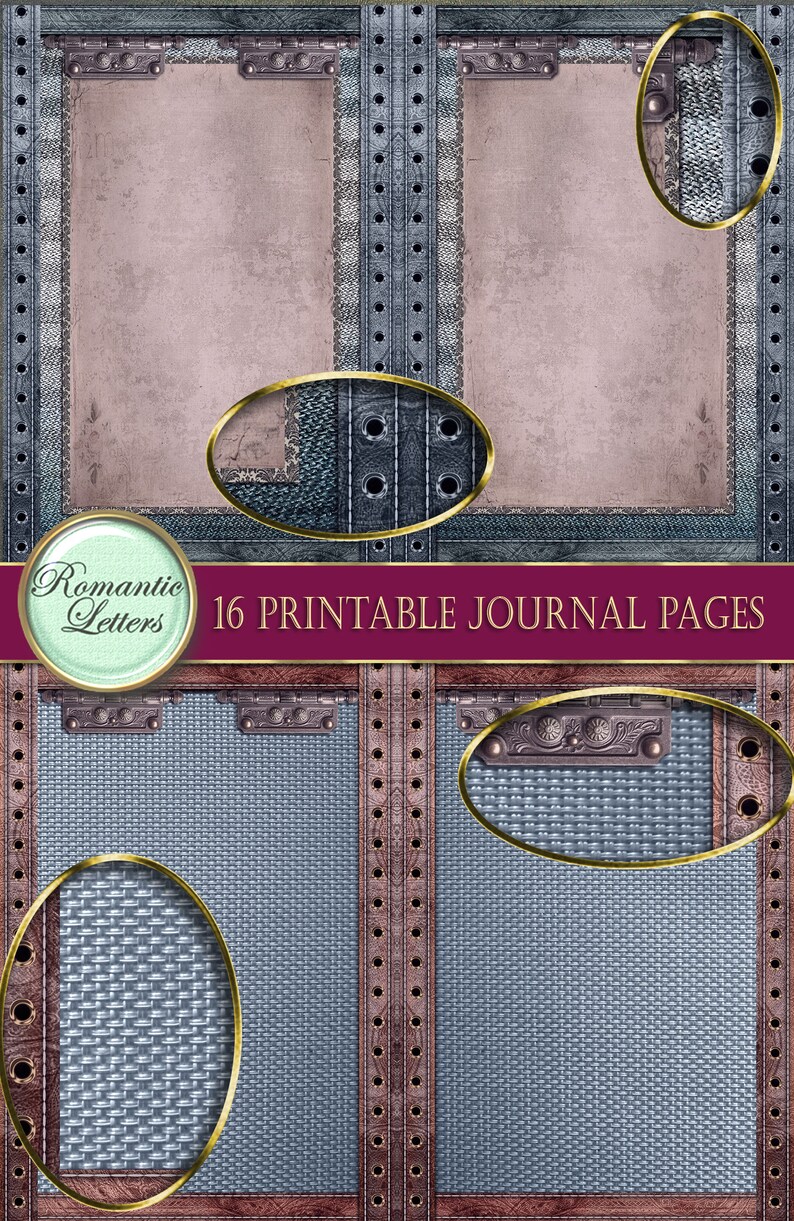 Printable Junk Journal Kit Digital Scrapbook Background Paper Digital ...