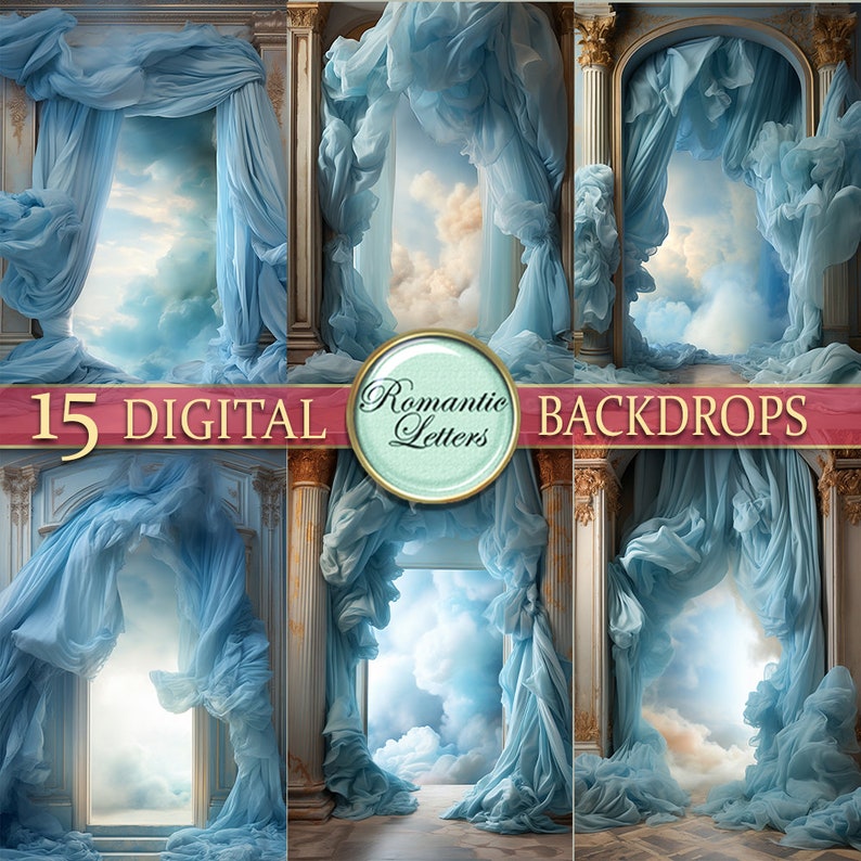 Digital Backdrop Room Digital Background Sky Clouds Digital Photography ...