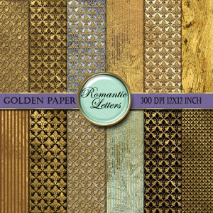 Digital paper gold digital scrapbook paper pack digital texture gold background paper digital gold foil paper digital background 12x12 paper