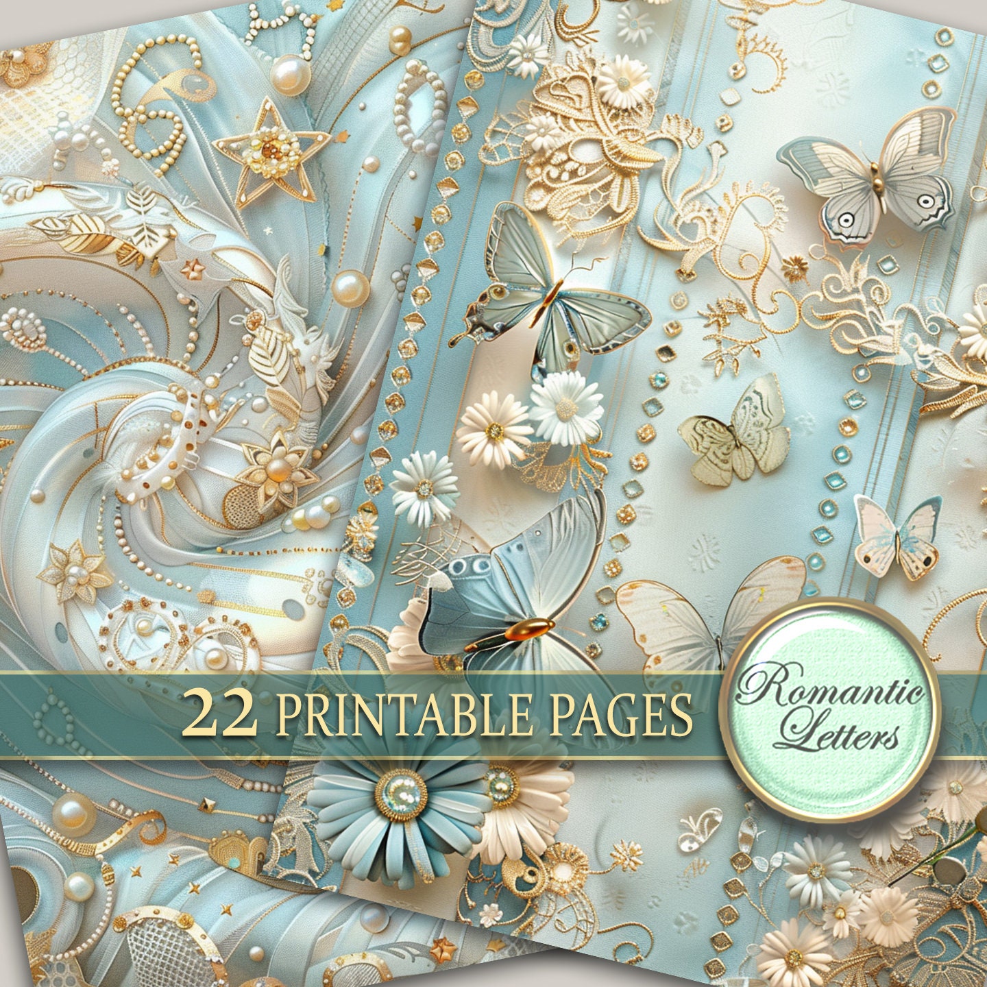 Printable Digital Junk Journal Pages Newborn Baby Scrapbook Paper Pack ...