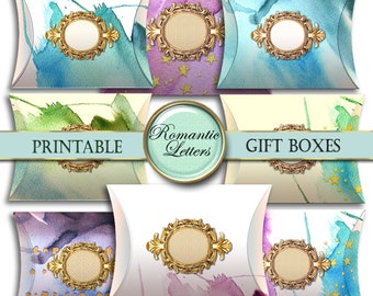 Digital gift box printable favor box wedding favor box jewelry gift box gift wrapping box ring gift box holiday download Birthday box