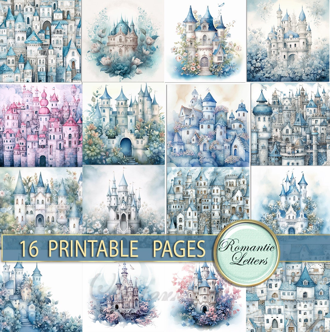 Printable Decoupage Paper Digital Scrapbook Album Paper Fairy Tale ...