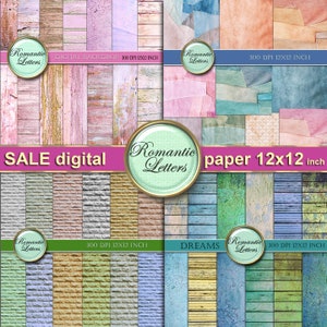 SALDI pacchetto di carta per scrapbooking digitale Saldi sfondo digitale per pareti in legno Saldi carta per matrimonio Shabby Chic mattone stampabile sfondo fotografico neonato