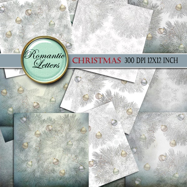 Christmas digital paper pack Scrapbook background paper digital backdrop Shabby Chic Christmas newborn digital photo backdrop Christmas prop