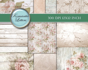 Digital scrapbooking paper background digital wedding paper background sepia wood printable decoupage paper digital scrapbook vintage rose