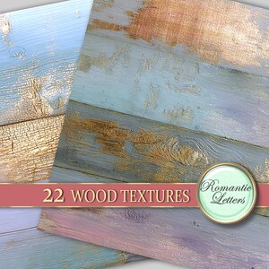 Pastel Wood digital texture Printable scrapbook paper background Photography backdrop shabby chic image 6