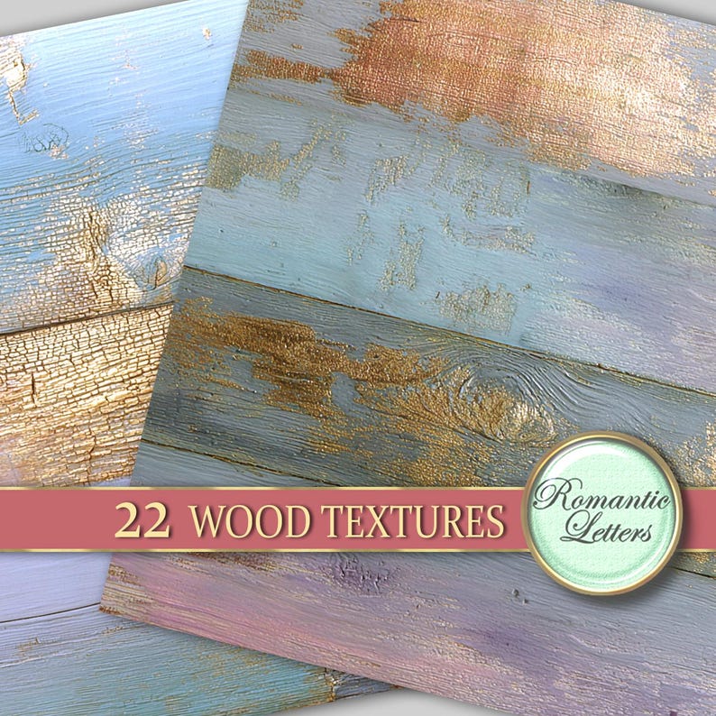 Pastel Wood digital texture Printable scrapbook paper background Photography backdrop shabby chic image 6