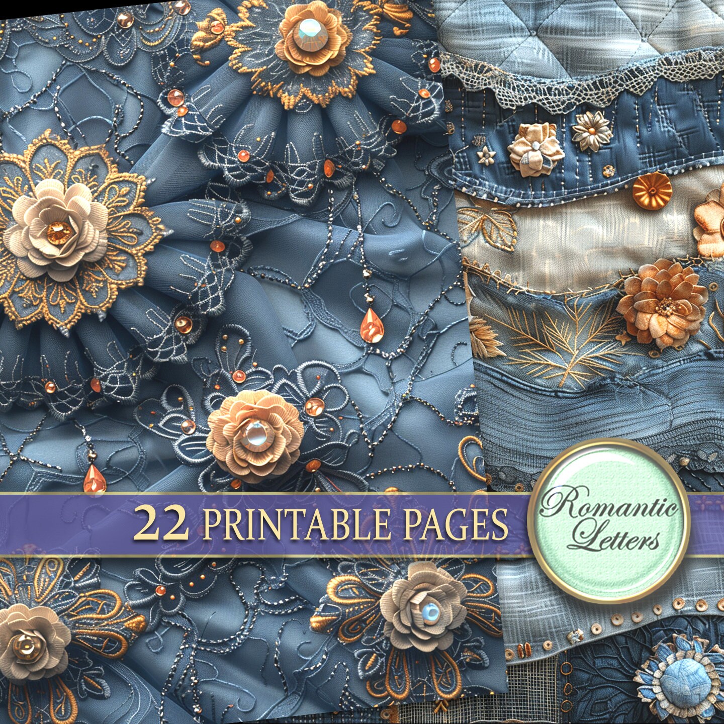 Digital Printable Scrapbook Paper Pack Junk Journal Paper Patchwork ...