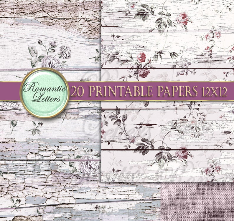 Wedding Digital Paper Pack Digital Scrapbook Background Paper Etsy