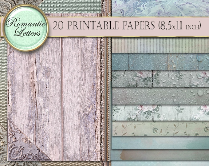 Printable Junk Journal Printable Paper Craft A4 8.5x11 Printable Pages ...