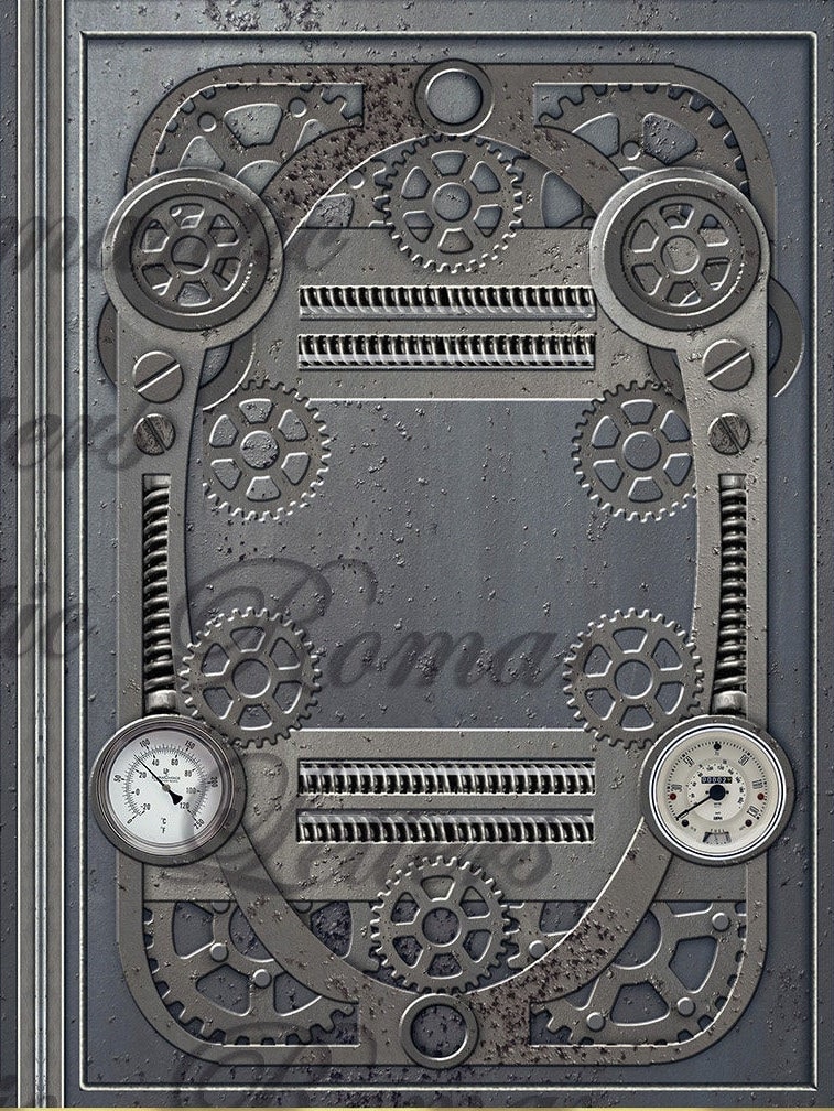 Printable Junk journal covers Steampunk industrial digital | Etsy