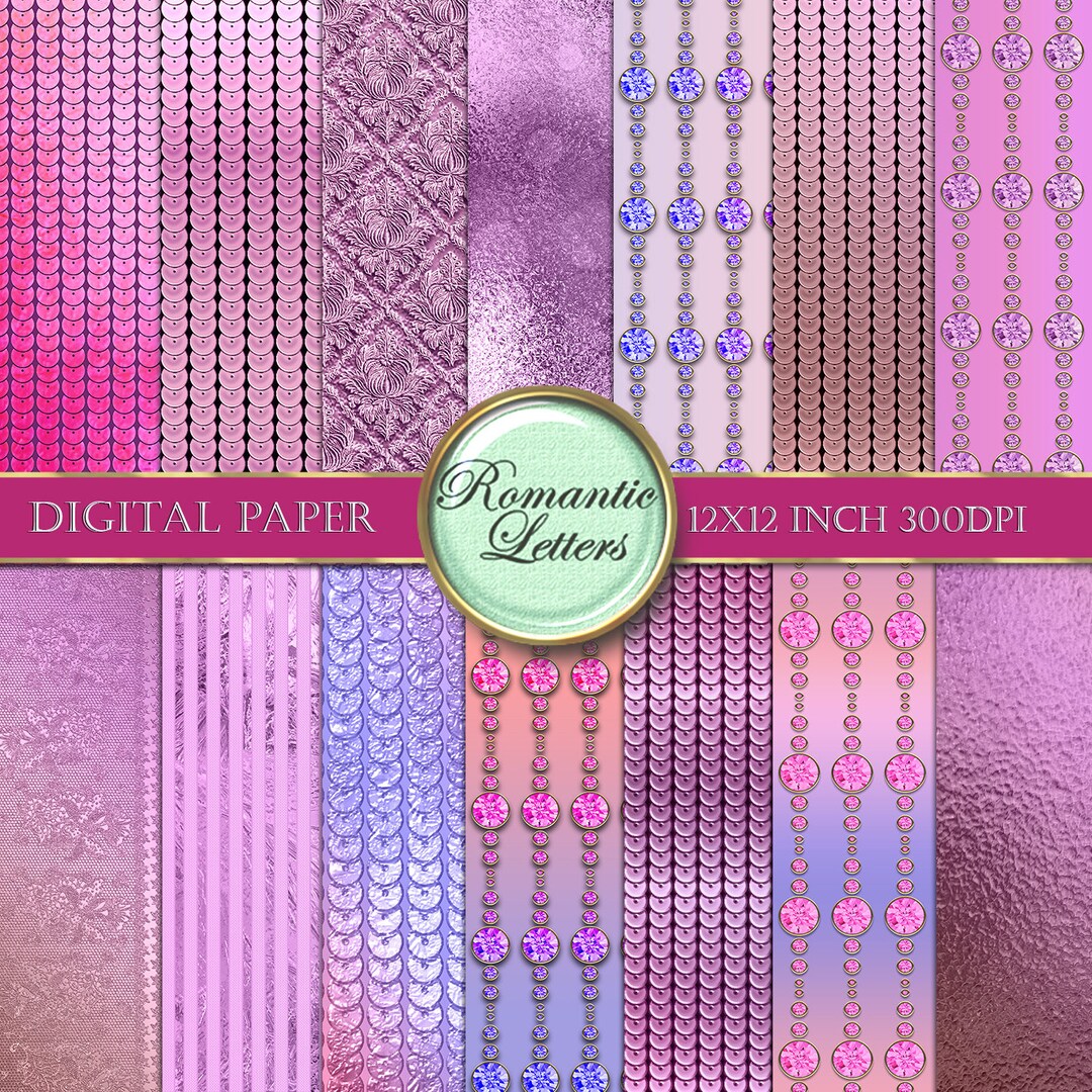 Princess Party Digital Scrapbook Album Paper Pink Digital Background ...