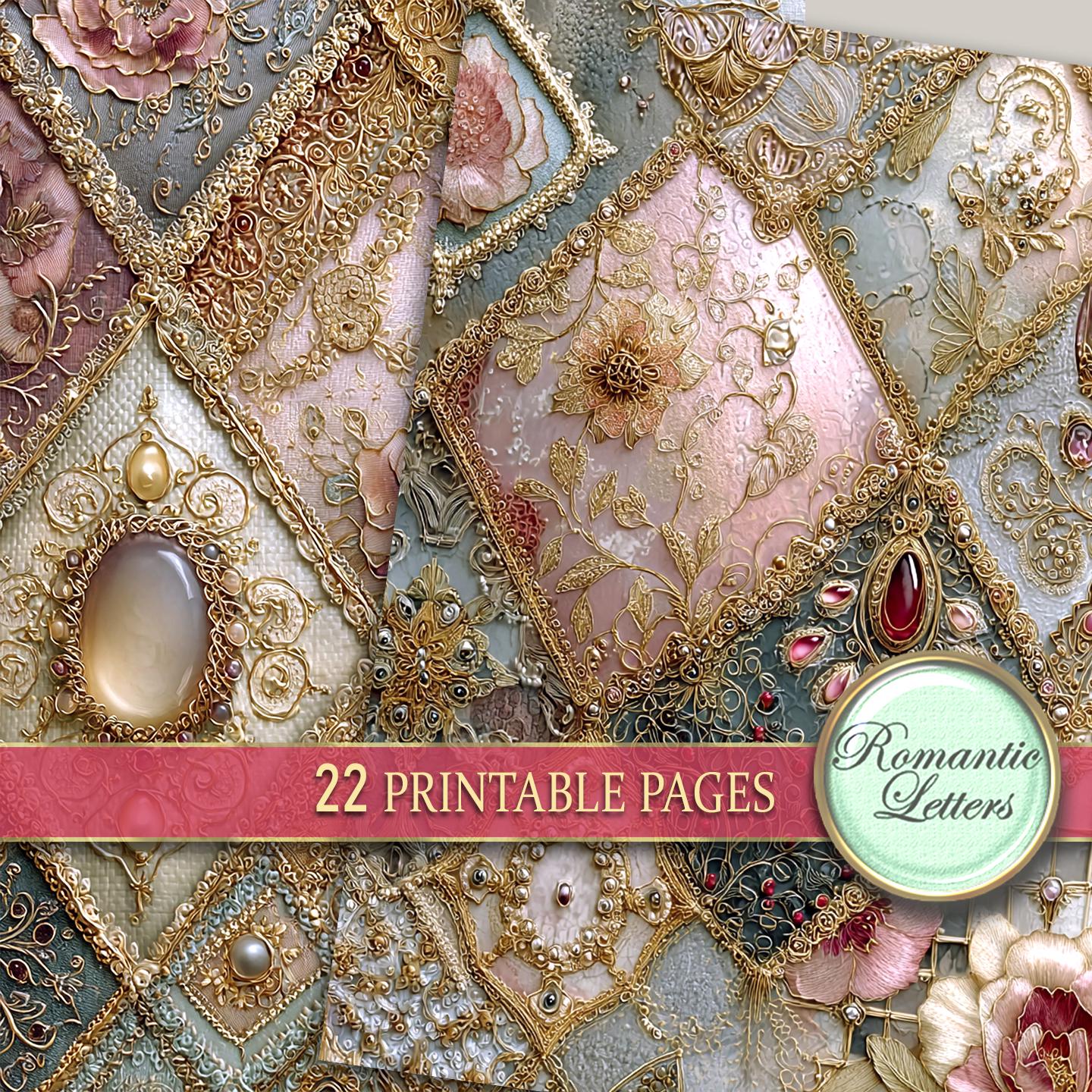 Digital Printable Scrapbook Paper Pack Shabby Chic Junk Journal Pages ...