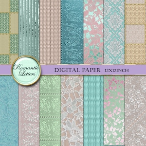 Digital paper baby digital scrapbook album paper newborn baby photography digital paper patchwork paper background baby shower paper lace