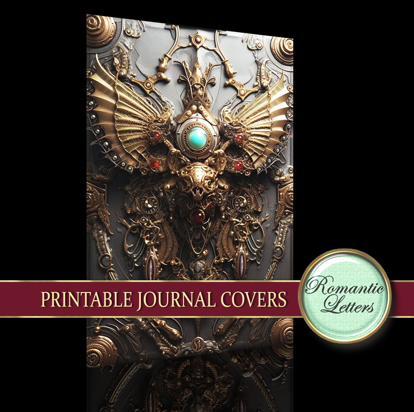 Printable Journal Covers Digital Steampunk Printable Junk