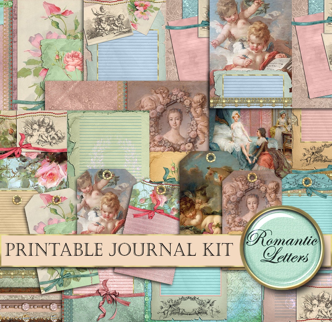 Printable Junk Journal Kit Digital Collage Sheet Printable Junk Journal ...