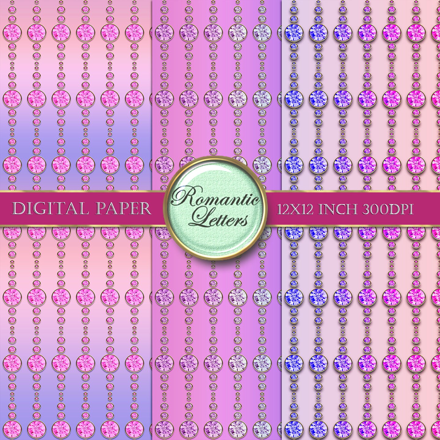 Princess Party Digital Scrapbook Album Paper Pink Digital Background ...