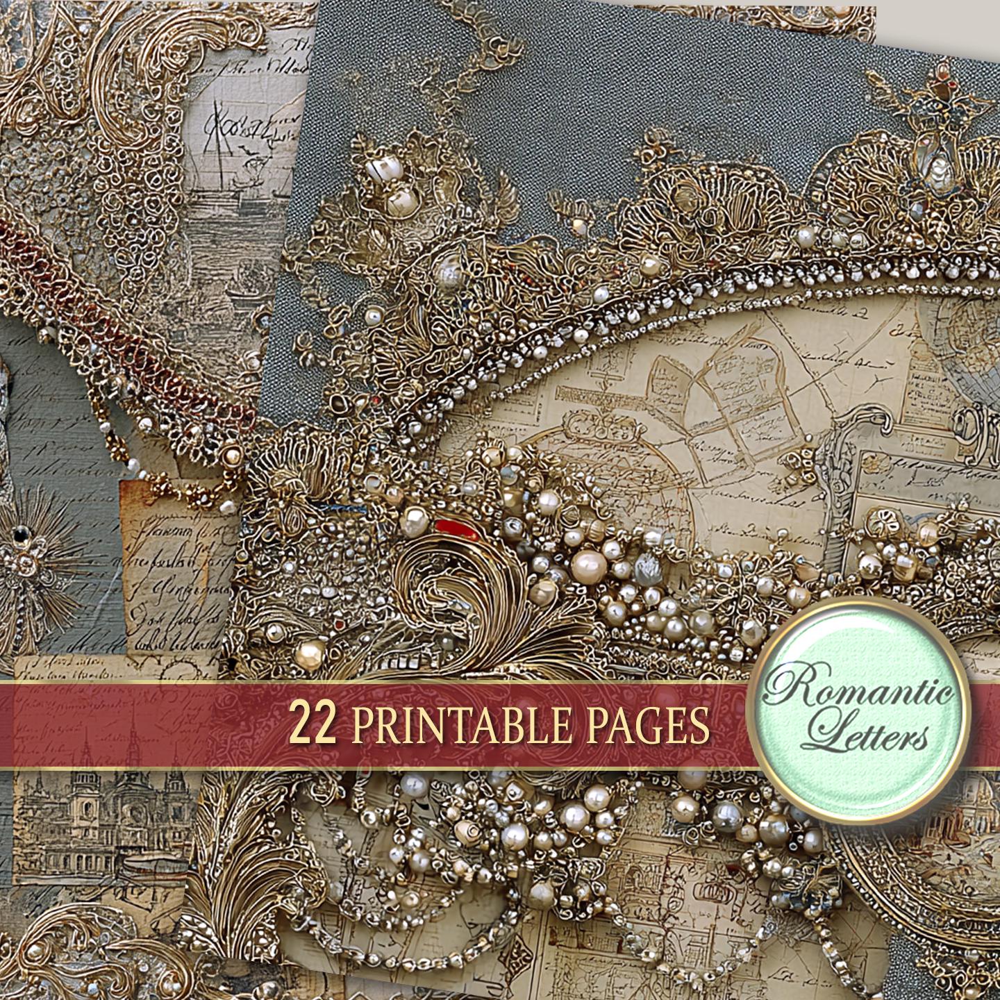 Vintage Ephemera Digital Scrapbook Paper Pack Printable Junk Journal ...