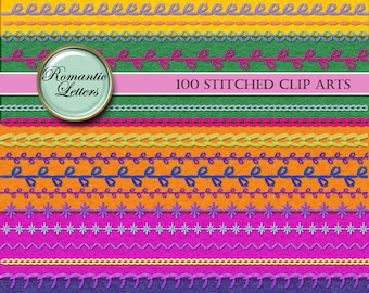 Stitches clip art Digital clip art Digital scrapbook borders scrapbook overlay digital border digital scrapbooking embroidery clip art