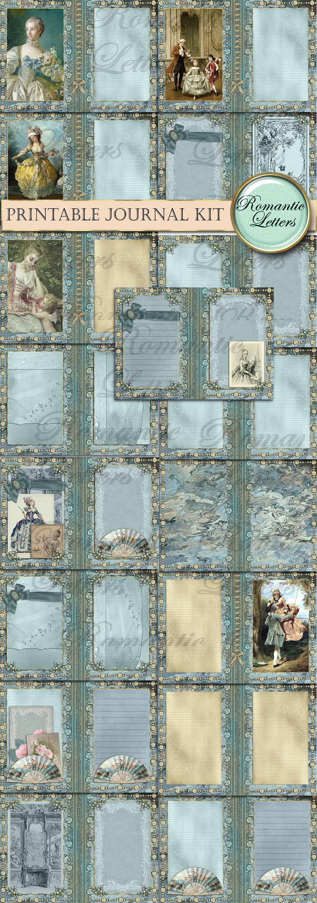 Printable Journal Kit Digital Printable Collage Sheet - Etsy Australia