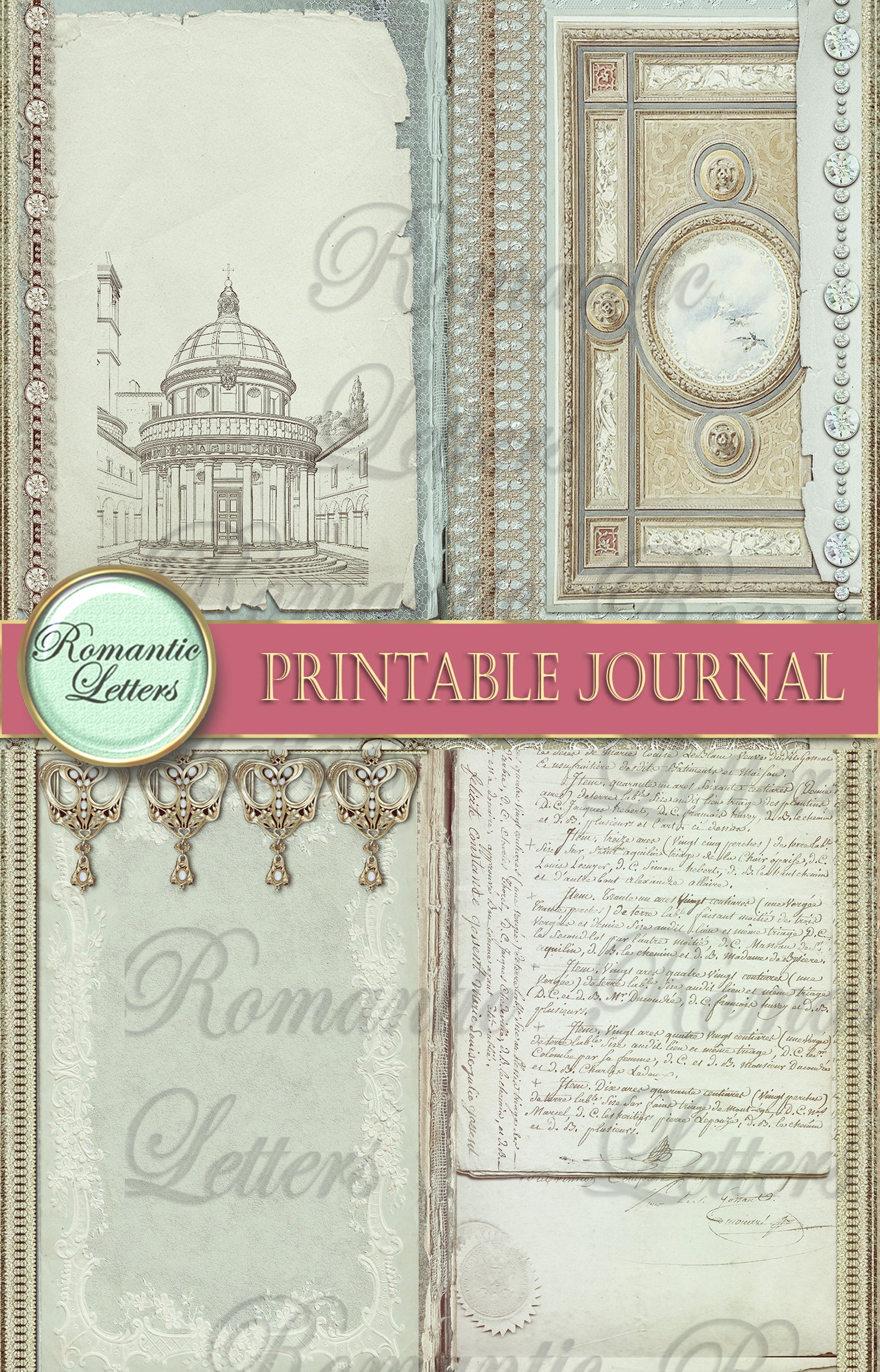 Printable Junk Journal Kit Victorian Digital Printable Journal - Etsy
