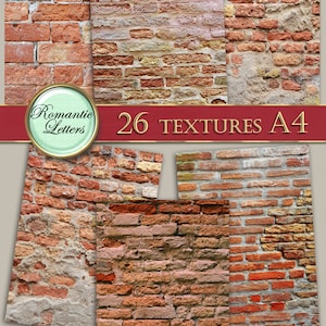 Brick Wall Digital Scrapbook Paper Pack Printable Scrapbooking ...