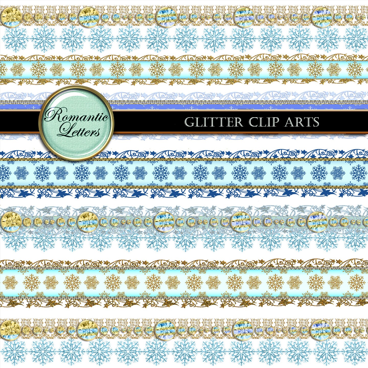Christmas Clip Art Gold Glitter Clip Art Christmas Digital | Etsy