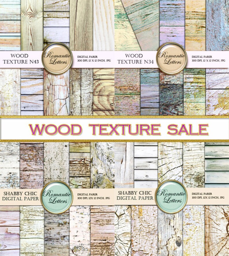 SALE Wood Digital Paper Digital Scrapbook Paper White Wood Etsy