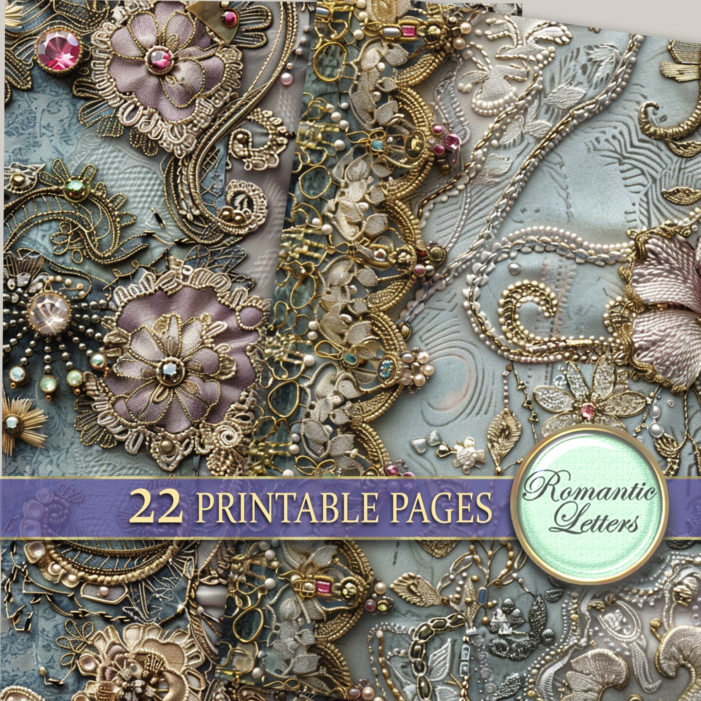Victorian Digital Printable Junk Journal Pages Scrapbook Paper Pack ...