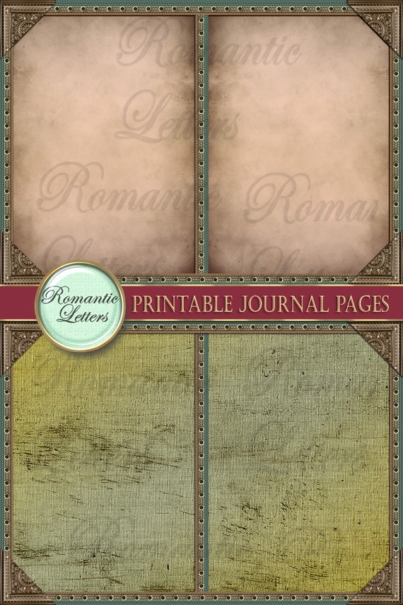 Vintage Junk Journal Pages, Vintage blank journal, Digital vintage Junk  Journal, Old botanical paper, scrapbooking paper PART 1, 8.5 x 11