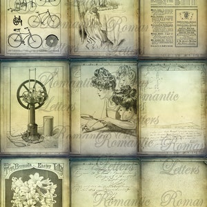 Steampunk Ephemera Digital Paper Pack Printable Journal Pages Victorian ...