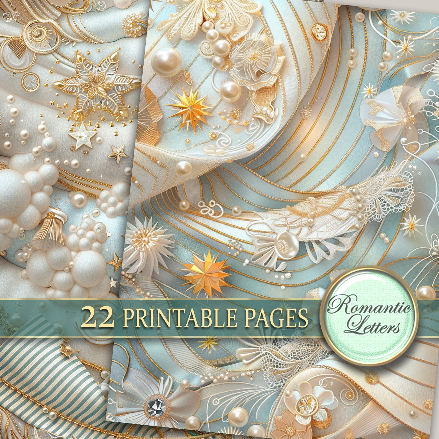 Printable Digital Junk Journal Pages Newborn Baby Scrapbook Paper Pack ...