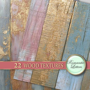 Pastel Wood digital texture Printable scrapbook paper background Photography backdrop shabby chic image 7