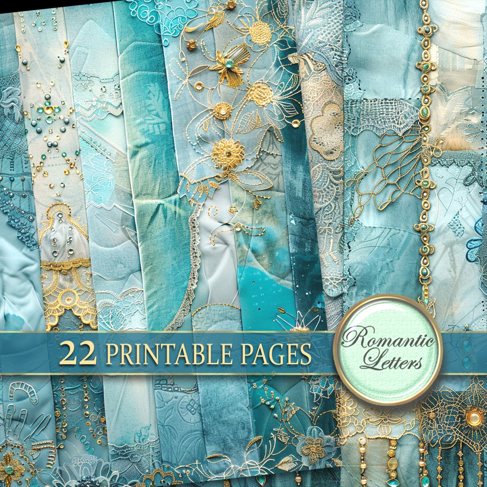 Watercolor Digital Printable Scrapbook Paper Pack Junk Journal Pages ...
